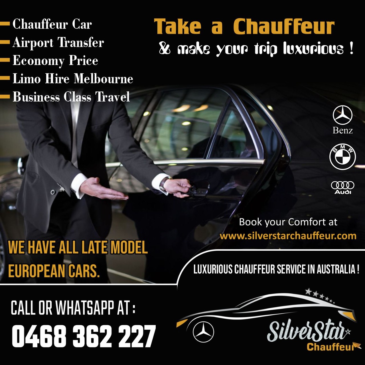 Luxury Chauffeur Car Hire Melbourne - Silver Star Chauffeur
